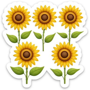 Girasol y avejita sticker
