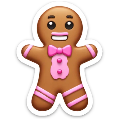 pink gingerbread  sticker