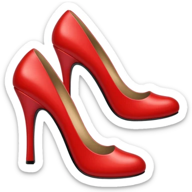 🙂 make like this emoji had big eyes 👀 and eye leads and big red shiny lips 👄 and showing a shoe sticker