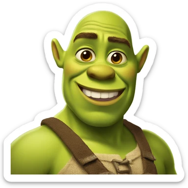 shrek smirking shirtless sticker