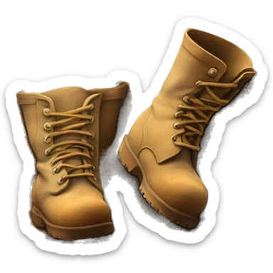 pair of "boot shoeprints" in the dirt sticker