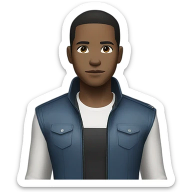 Android Connor from the video game detroit become human sticker