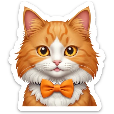 Gato con un moño  sticker