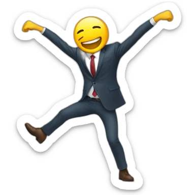 finance bro dabbing sticker