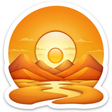 Sunrise in the morning on a clear day sticker
