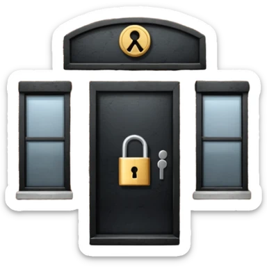 restaurant building with padlock, dark and closed, shut down sticker