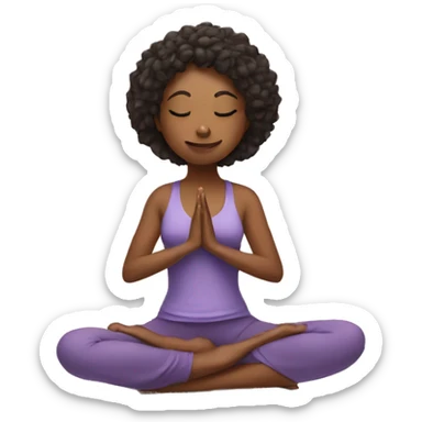 girl doing yoga sticker