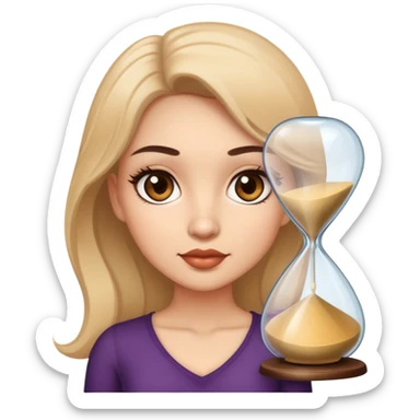 short small bean with brown eyes long lashes and hourglass body  sticker