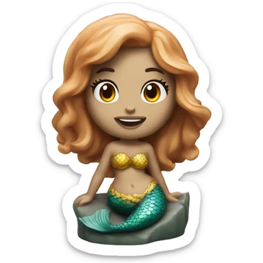 little mermaid sculpture sticker
