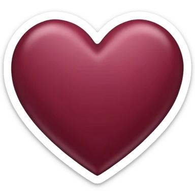 Corazón de color vinotinto, para el teclado sticker