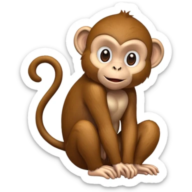 Monkey itching butt sticker