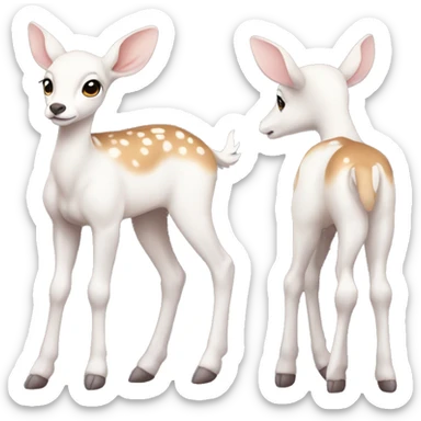 piebald fawn pretty fullbody sticker