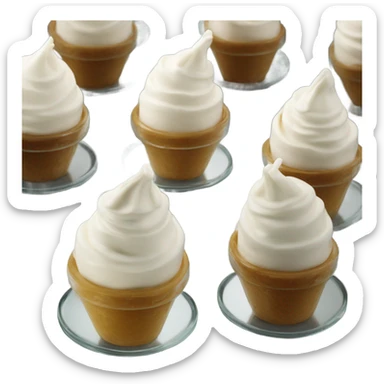 fine-dining gelato on a glass plate sticker