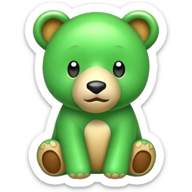 Oso gomita verde sticker