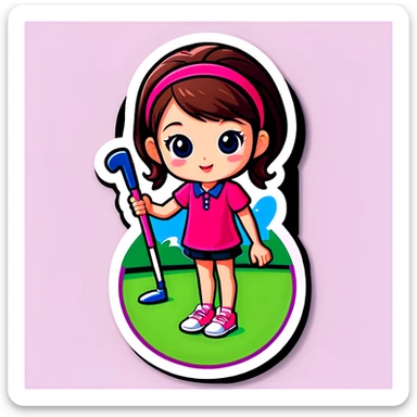 Girls day mini golf  sticker