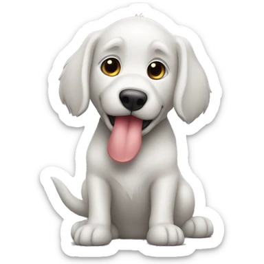 Perro peleando con un loro sticker