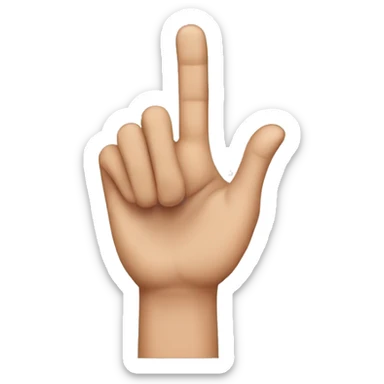 I want a hand emoji with thumb and ring finger out while others are closed sticker