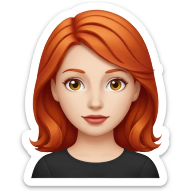cruise emoji with a red headed woman sticker