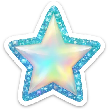 opal gemstone sparkle star sticker