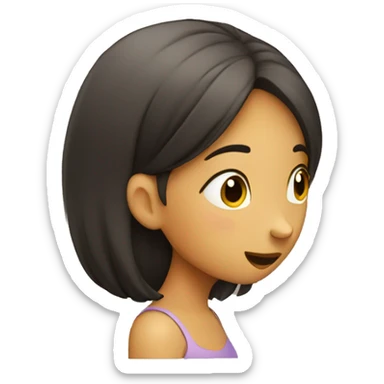 Girl whispering  sticker