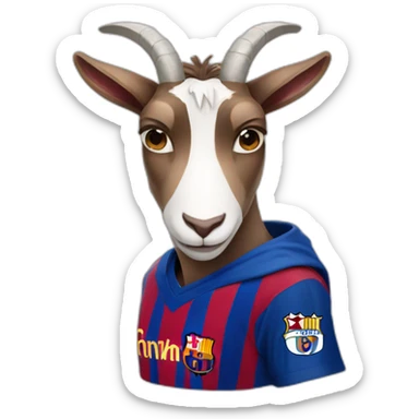 Goat with Lionel Messi jersey  sticker
