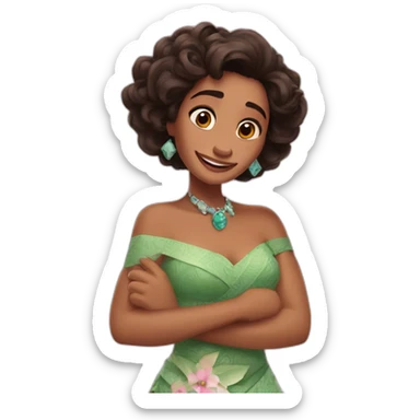 Grand mother Moana Disney happy hold gem sticker
