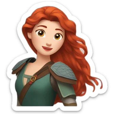 Mulan and merida sticker