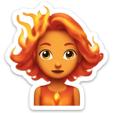 Flame princess sticker