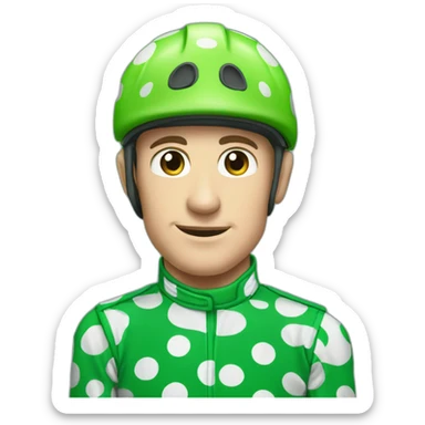 paul townend green polka dot jockey sticker