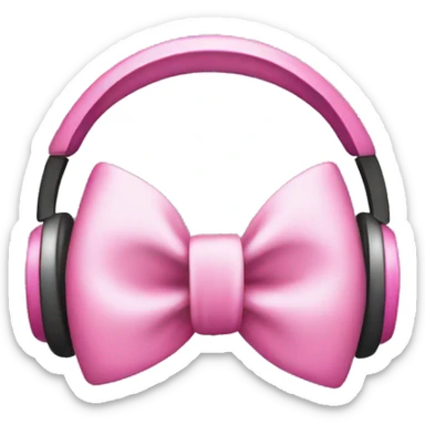 Headphones with a pink bow sticker