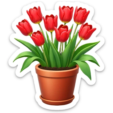 tulips pot sticker