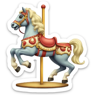 Vintage Carousel horse circus  sticker