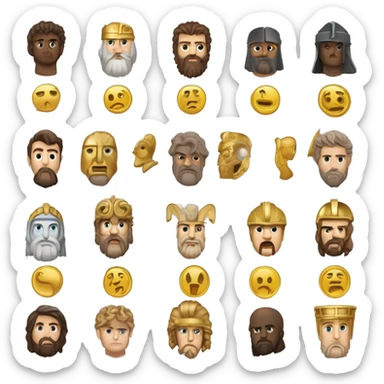 Dieu grec zeus haddes appolo poseidon kronos ares romain spqr spartiate guerrier symbole sticker