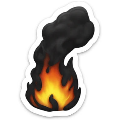 Black fire sticker