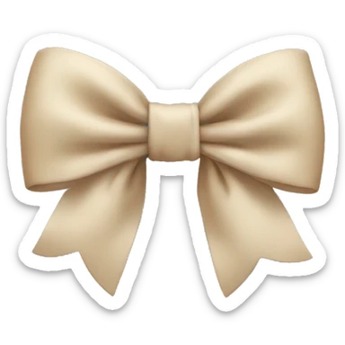 Beige bow sticker