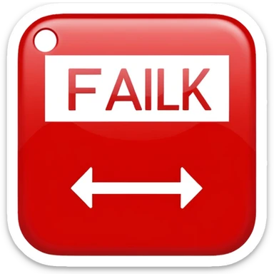 The Letters “fall risk” on a red square sticker