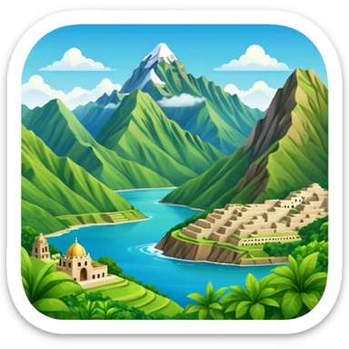 Peru landscape sticker
