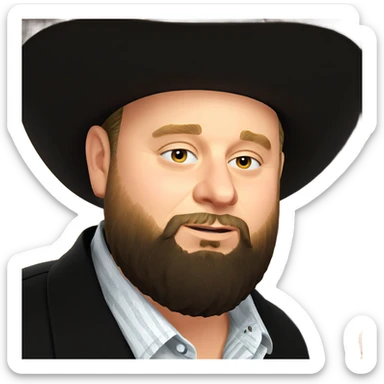 bearded boy in hat sticker