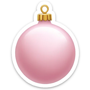 Light Pink Christmas bauble sticker