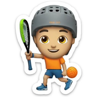 Padel player sticker