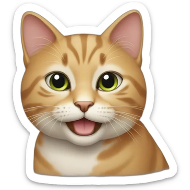 Cat explaining sticker