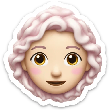 pastel pink snowflake  sticker