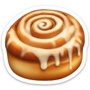 a warm cinnamon roll sticker