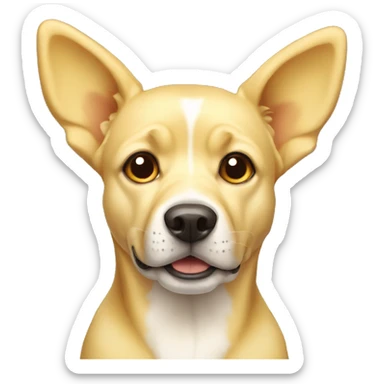 Light yellow dog with large ears  sticker