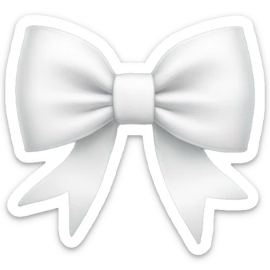 White bow sticker