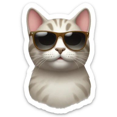 Cat with sunglasses sticker