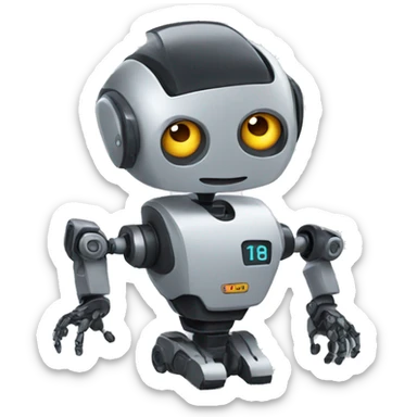 a robot is a teacher sticker
