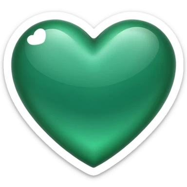 Emerald green heart emoji sticker