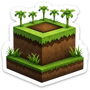 minecraft grass dirt block, no face sticker