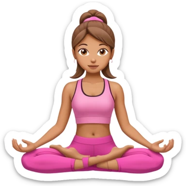 yoga girl in pink  sticker